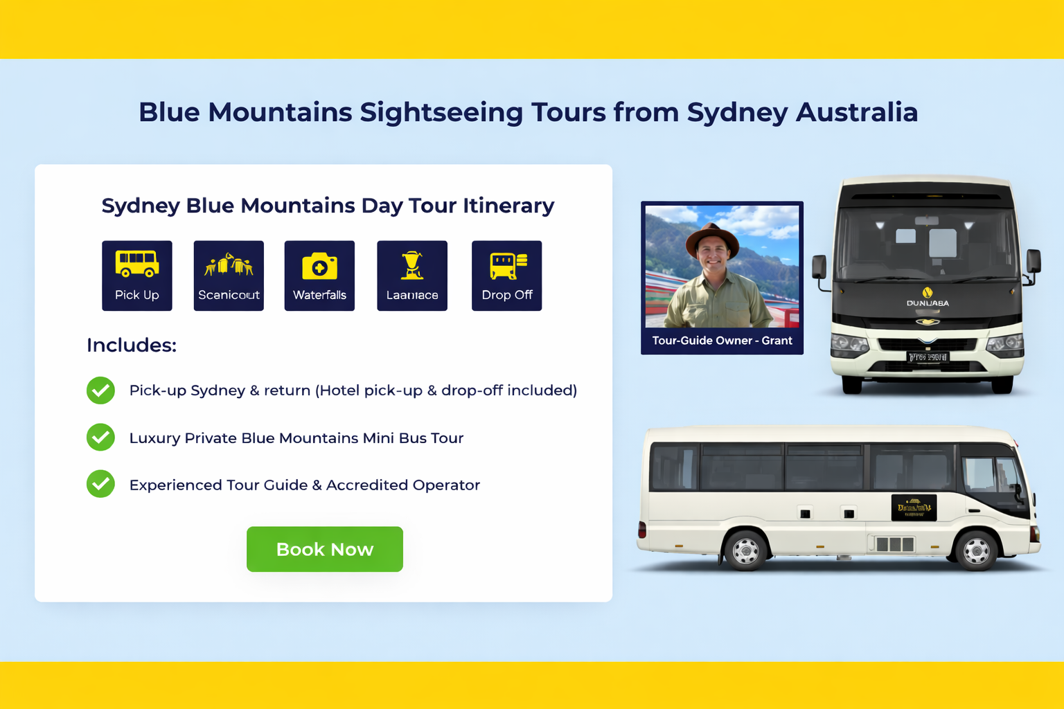 Blue Mountains Sightseeing Tours from Sydney Australia - Sydney Blue Mountains Day Tour Itinerary